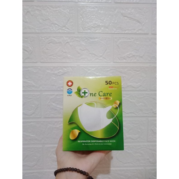 MASKER DUCKBILL ONECARE 4 PLY PUTIH