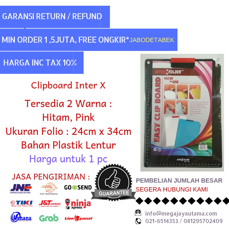 

Clip Board Papan Jalan Plastik Lentur