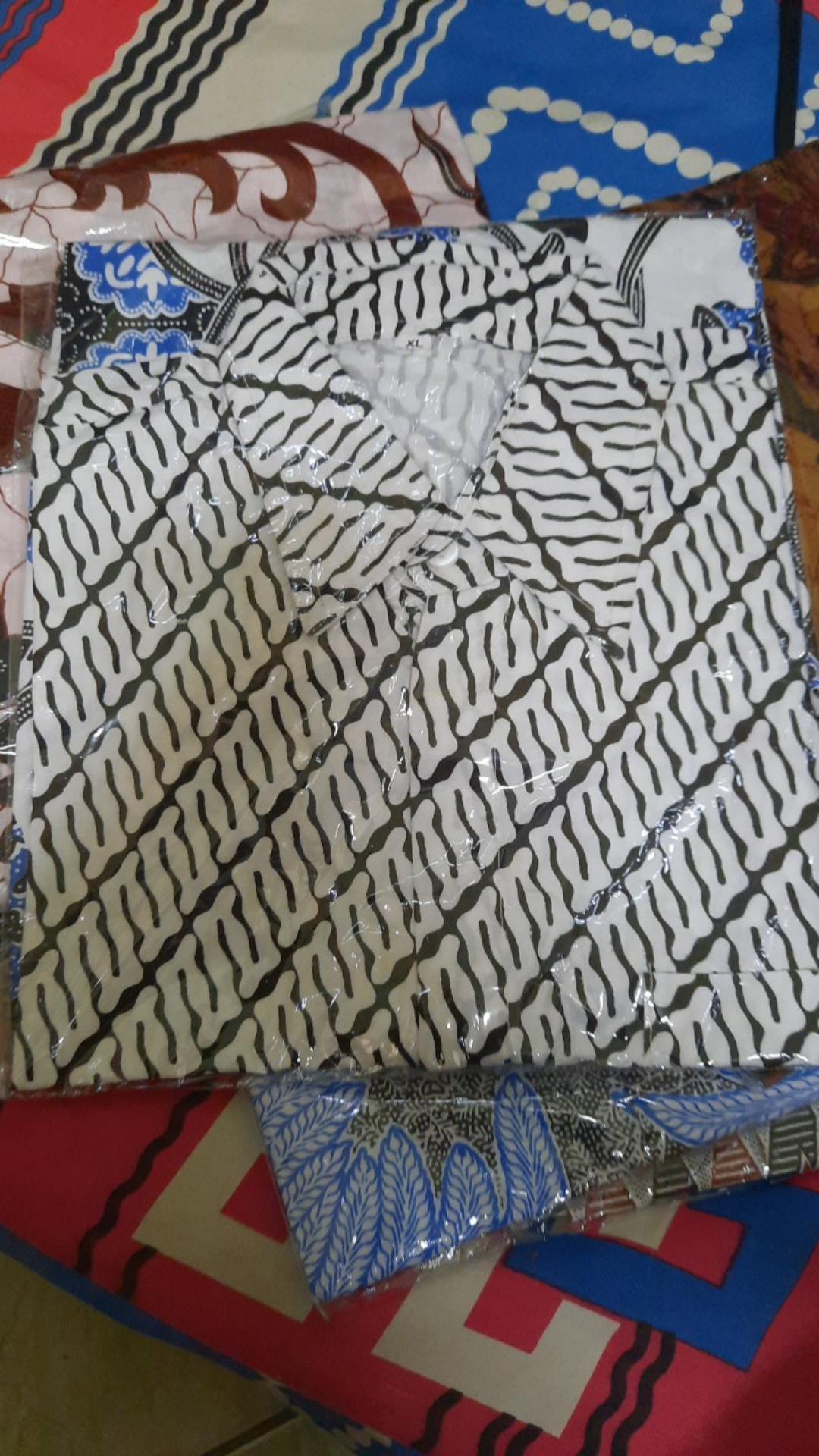 Bswart Batik Hrb026 Kenongo Hem Pendek Padi Pekalongan M L Xl Batik Pria Murah Modern Grosir