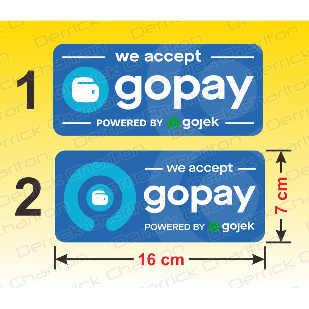 

Sticker G0 Pay 2 pcs, stiker G0pay pembayaran digital non tunai cashless 16 x 7 cm. 2 pcs.