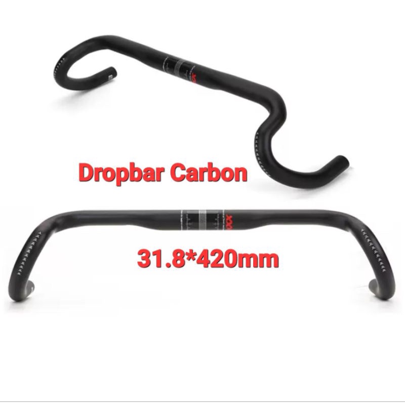 XXX Gravel Dropbar Handlebar Carbon 31.8mm 42cm Dropbar Flare Sepeda Roadbike Minivelo Gravel Minion