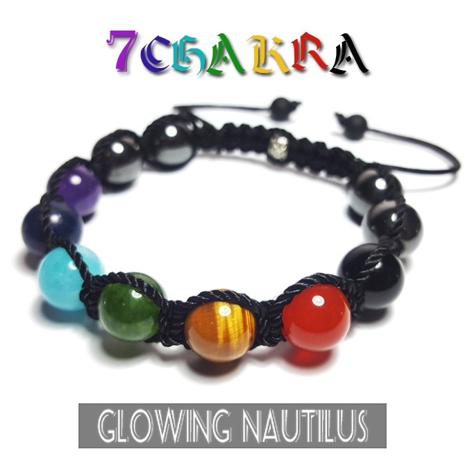 Gelang Batu Asli Cowok Cewek Shambala 7 Chakra 10mm Gelang Batu Asli Cowok Cewek Shambala 7 Chakra 10mm