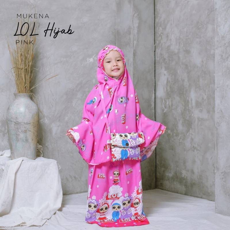 Evanz Mukena Anak Balita 2- 4 th Mukena Rayon Bali Karakter HELLO KITTY - LOL