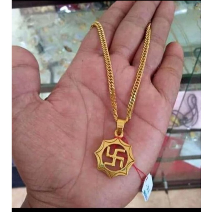 kalung titanium dengan liontin kait s murah