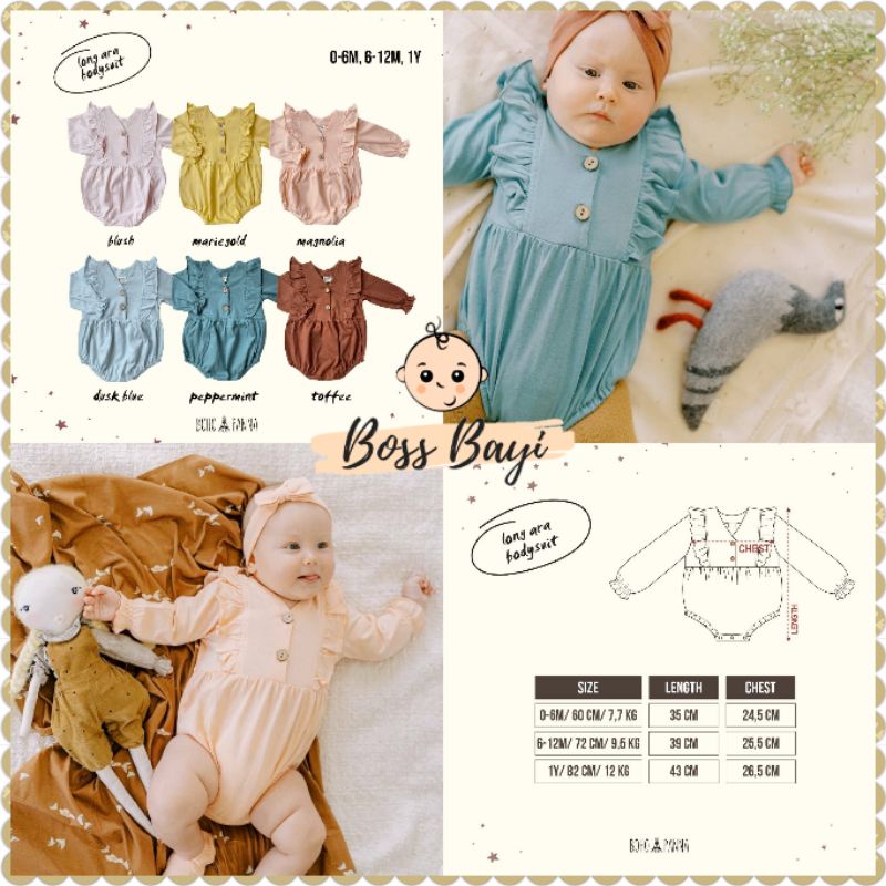 BOHOPANNA - Long Ara Bodysuit - Jumper Lengan Panjang Bayi