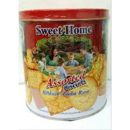 BISKUIT KALENG SWEET HOME ASSORTED ANEKA RASA 400GR - ROTI KALENG