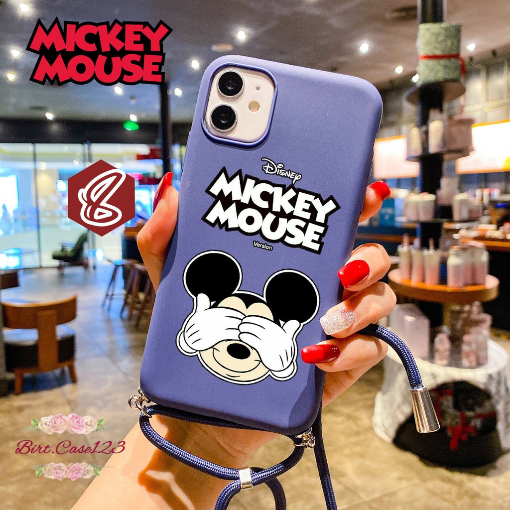 Softcase Slingcase Tali Lanyard Candy MICKEY MOUSE Iphone X Xr Xs Max 11 12 Mini Pro Max BC3465