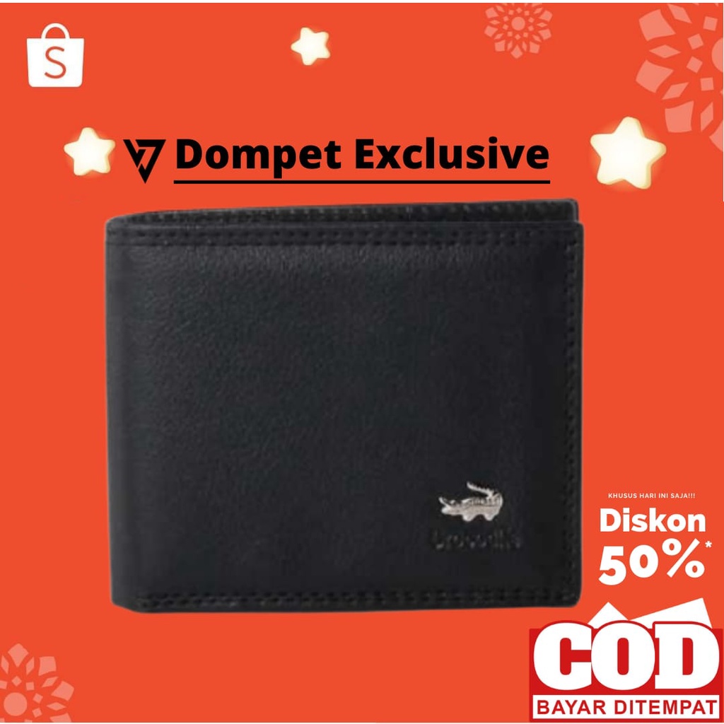 DOMPET PRIA LIPAT PENDEK KULIT SINTETIS ASLI PREMIUM BRANDED EKSKLUSIF DOMPET CROCODILE KEREN IMPORT
