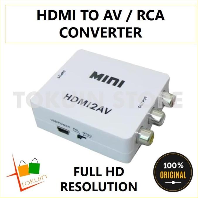 Converter HDMI to AV RCA Konektor Adapter Mini Konverter HDMI ke RCA