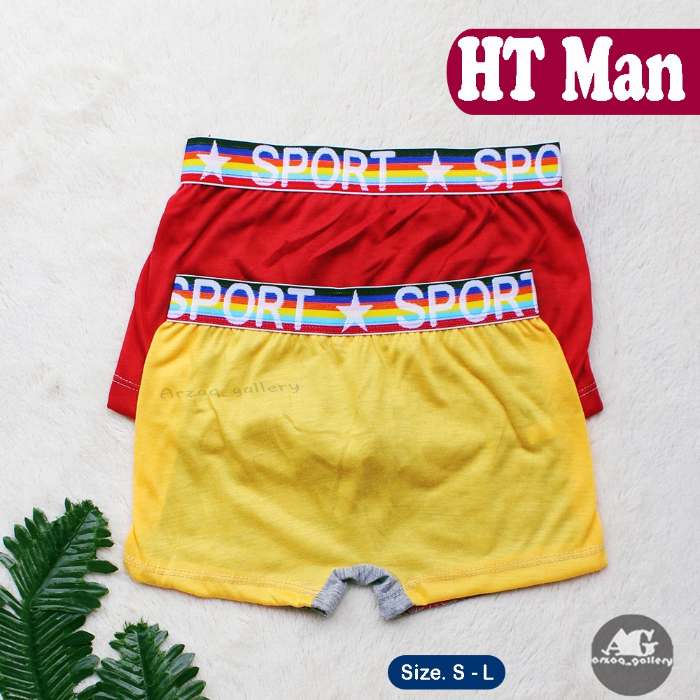 6pc -- BOXER ANAK LAKI LAKI HT MAN 0239 | CELANA DALAM BOXER ANAK UKURAN S M L | 5 - 12 TAHUN