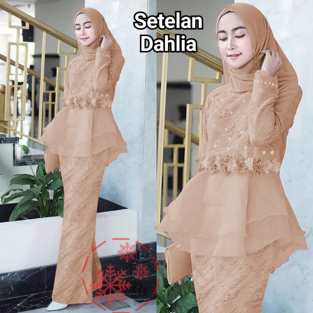 SETELAN DAHLIA / BRUKAT TULANG KOMBI ORGANDI