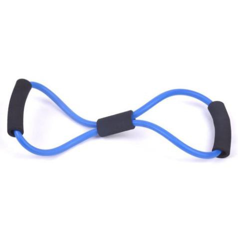 Tali Yoga Senam Stretch GYM Fitness Elastis Resistance Serbaguna Latihan Otot-Biru