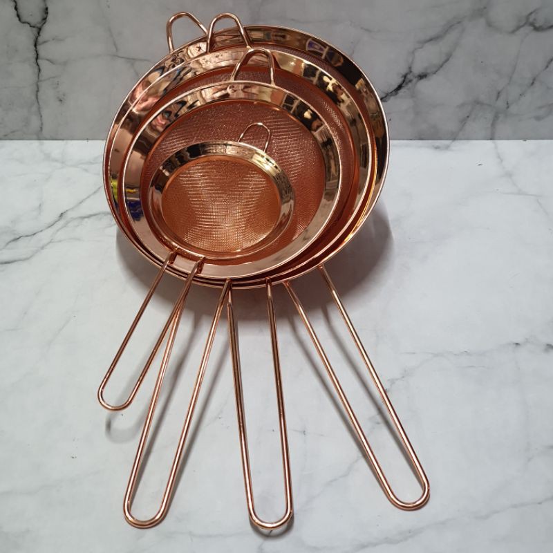 saringan ayakan tepung 10cm 15cm Rose gold series / flour strainer