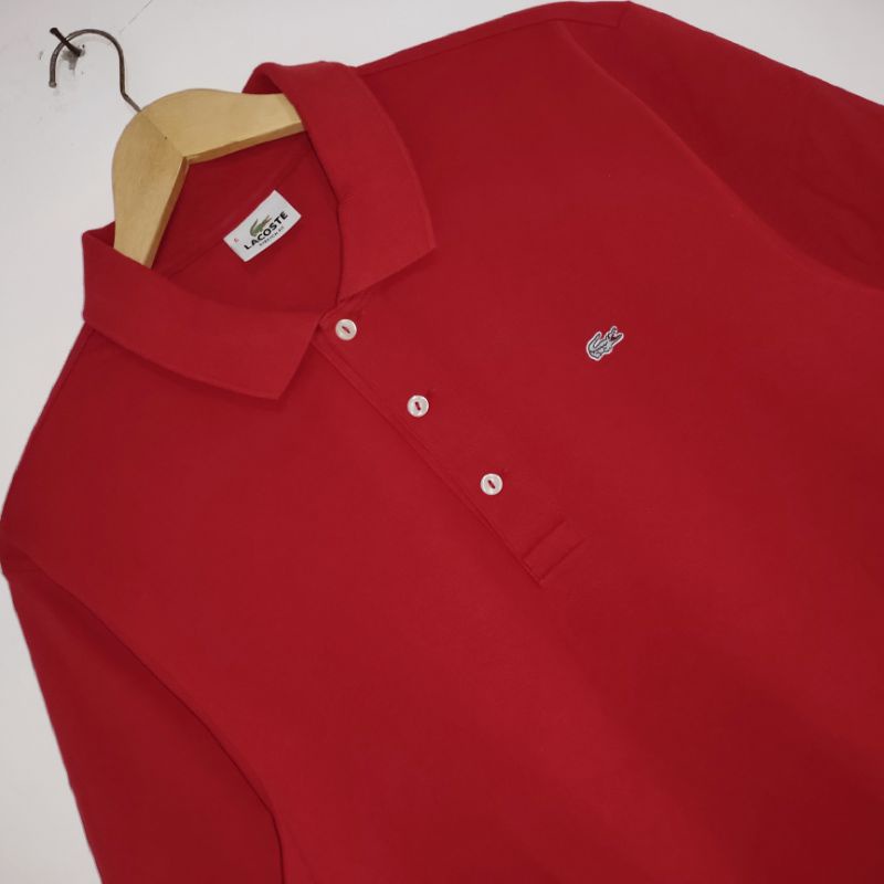 Lacoste Stretch Fit Polo Original Second Preloved Poloshirt Pria