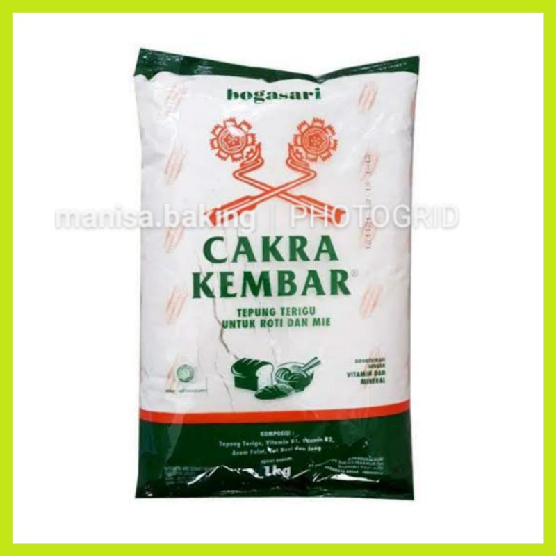 

TEPUNG CAKRA KEMBAR ECO 1 KG TEPUNG TERIGU PROTEIN TINGGI BOGASARI