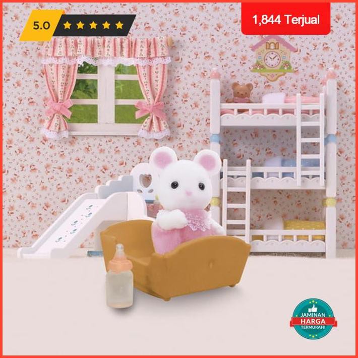 Dekorasi Rumah Sylvanian Families Eur White Mouse Baby Terlaris
