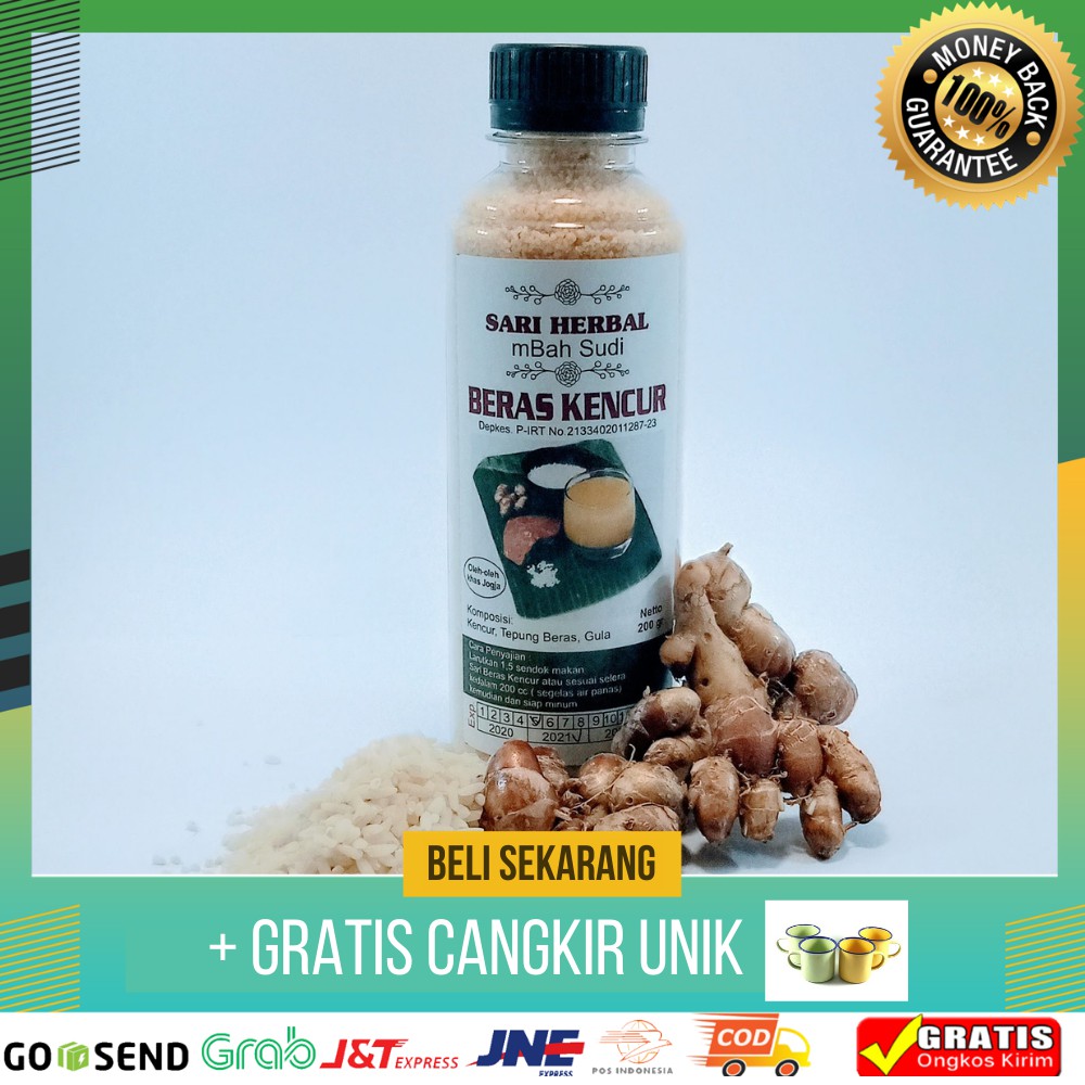 

BERAS KENCUR BUBUK INSTAN SIAP SEDUH DENGAN GULA ASLI MINUMAN HERBAL PREMIUM MBAH SUDI KEMASAN BOTOL