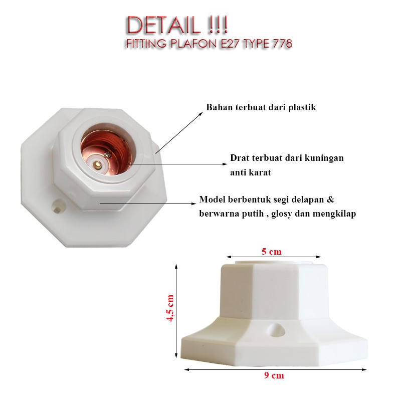 FITING PLAFON JM-778  JIAMEI