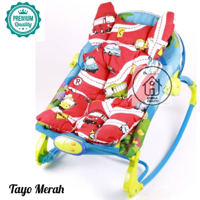 ALAS STROLLER UNIVERSAL STROLLER/ALAS CAR SEAT/ALAS BOUNCER BABY MOTIF TAYO MERAH