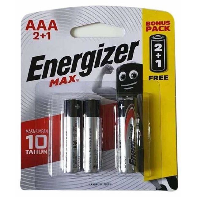 Batre / Baterai / Battery Energizer Max AAA ( Beli 2 bonus 1 )