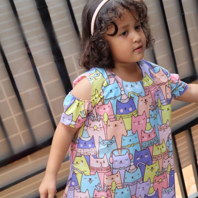 DRESS ANAK MODEL SABRINA BAJU ATASAN ANAK LUCU