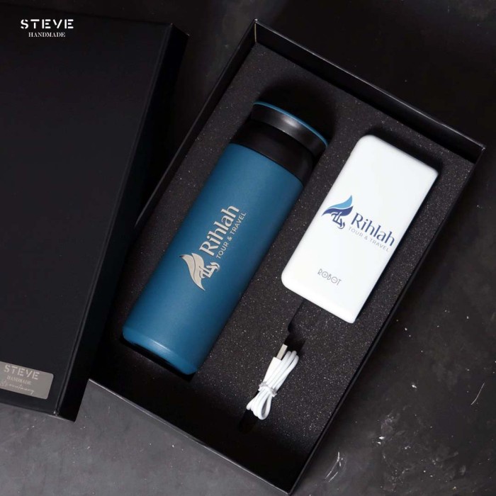 Gift Set Executive Premium B Tumbler Power Bank Steve Handmade