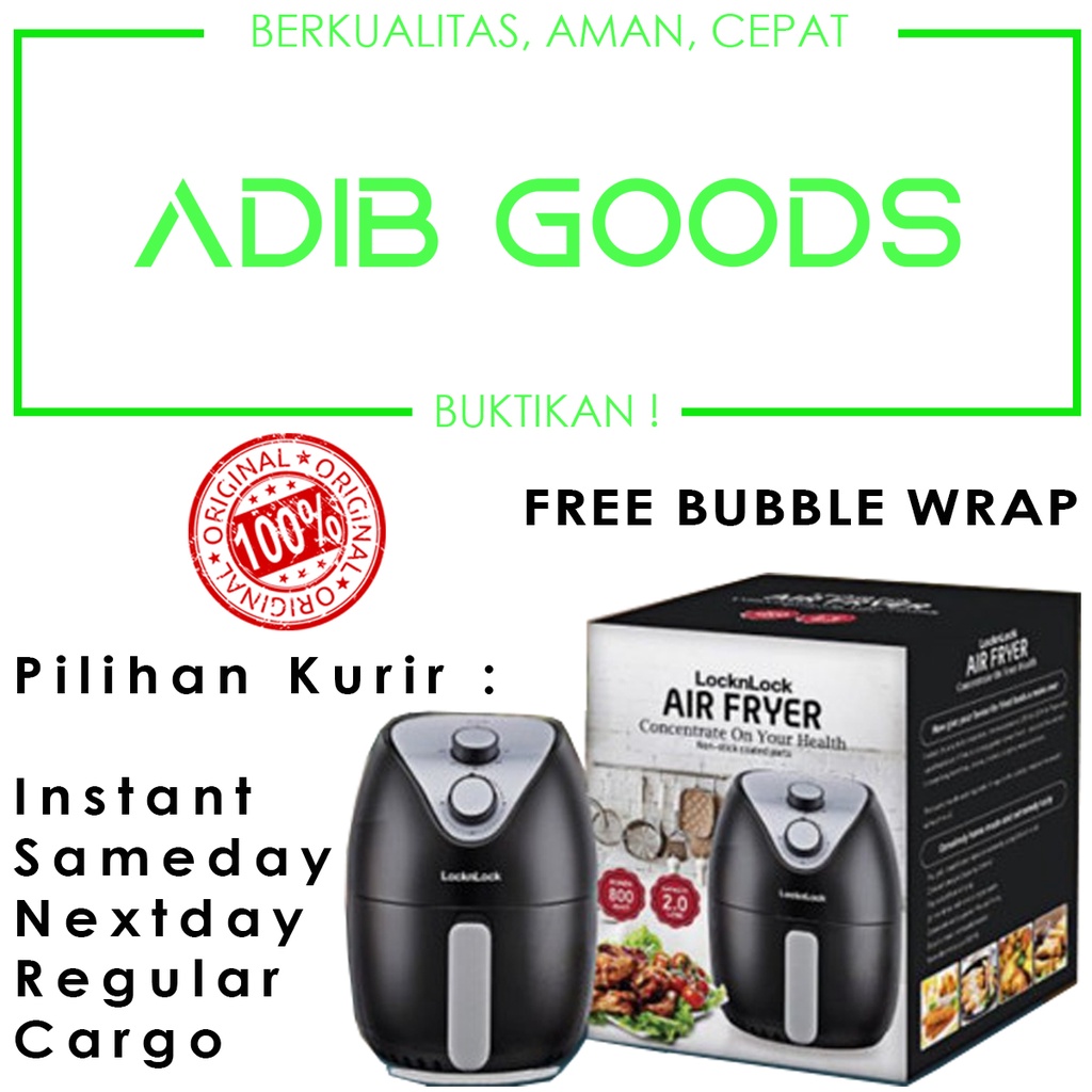 TERMURAH  Air Fryer LocknLock 2 Liter Black Series