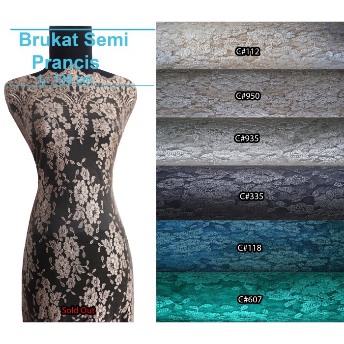 Kain Brukat / Kain Brokat - Prancis French Lace - C#950