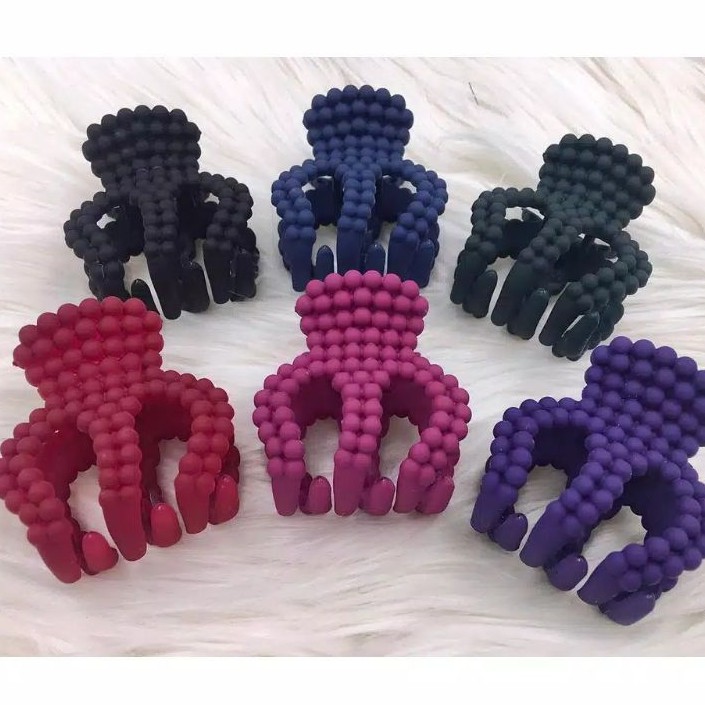 JEDAI/JEPITAN RAMBUT IMPORT THAILAND UKURAN 3,5CM MOTIF TIMBUL BAHAN DOFF