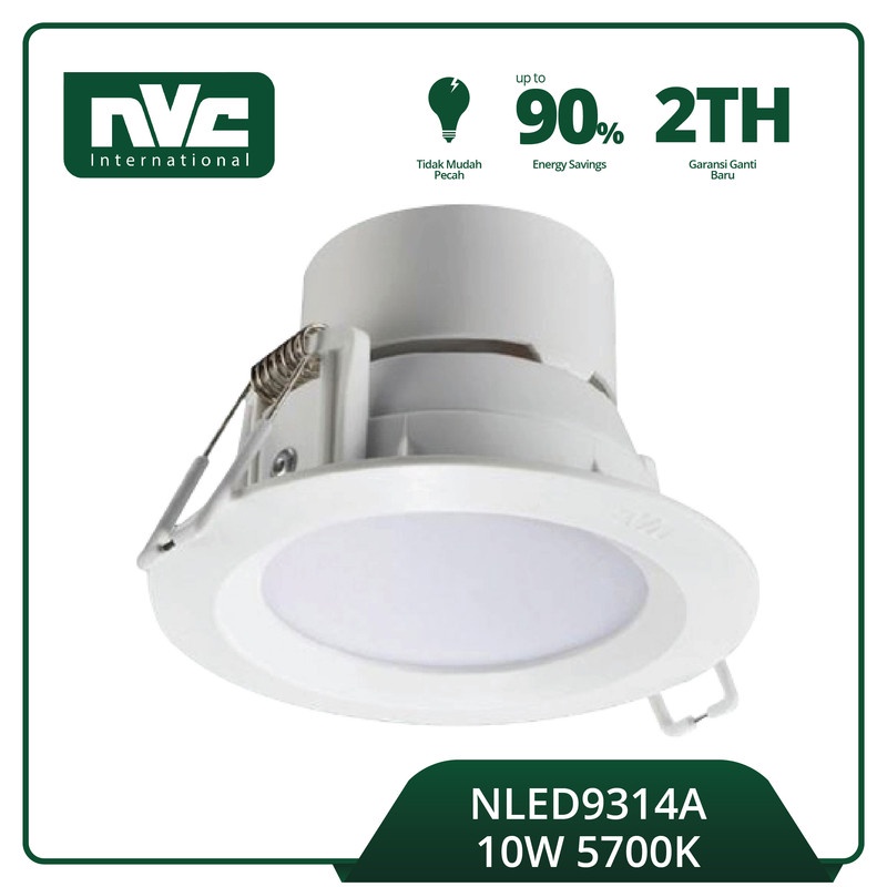 Lampu NVC Downlight LED NLED9314A 10W Series (3000K/4000K/5700K)