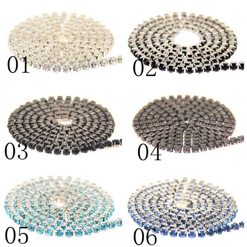 PROMO !!! RHINESTONE CHAIN 2MM PER ROLL / RANTAI STRING SS6