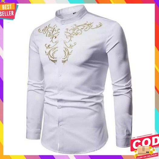 Kemko Rabbani - Baju Koko Rabbani - Koko Rabbani Terbaru - Baju Koko Warna Putih Panjang - Kemko Rau