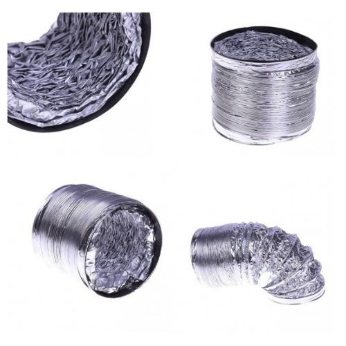 Ventilasi Udara Foil Ducting Dryer Vent Fkexible Hose 10cm x 2 mtr Silver 111153