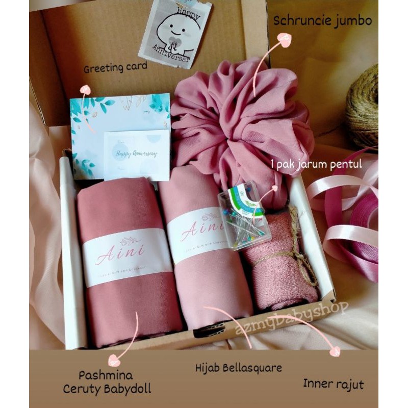 

HAMPERS CEWEK PREMIUM / GIFT BOX / KADO JILBAB Paket 5 dan 6