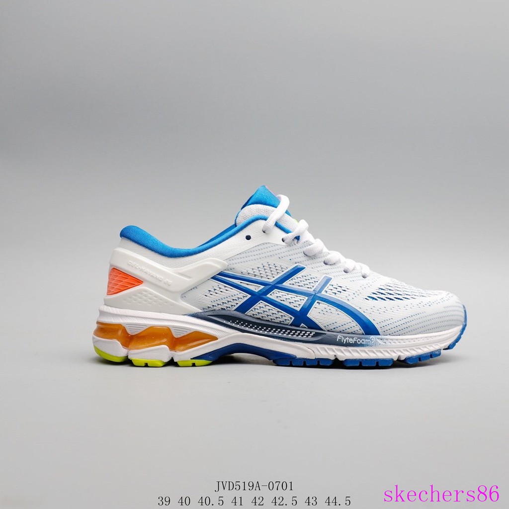  Sepatu  Model Asics  Arthur Gel  Kayano  26  Warna Biru Bahan 