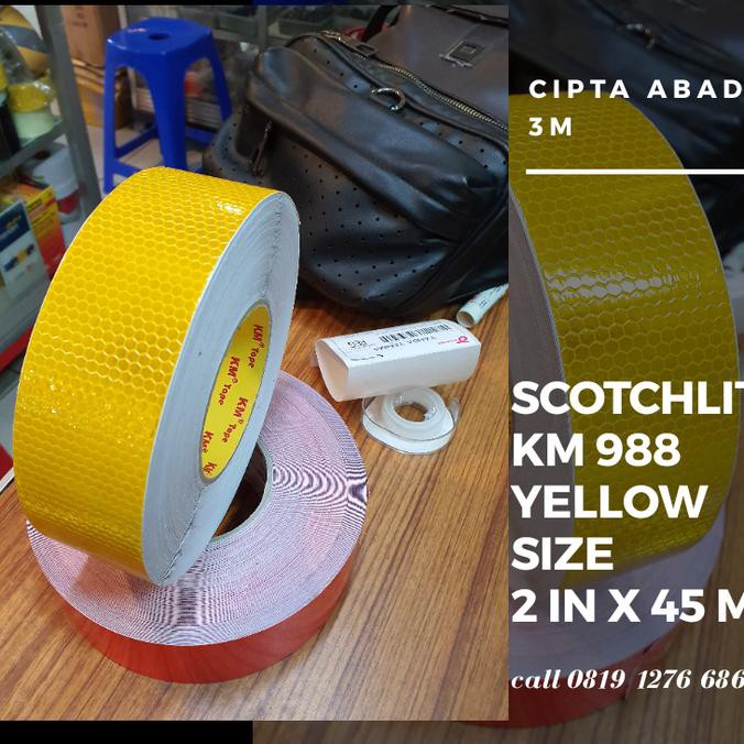 

[[BISA COD]] Scotchlite KM yellow / Stiker untuk kendaraan / Scotchlite diamond PROMO Kode 1106