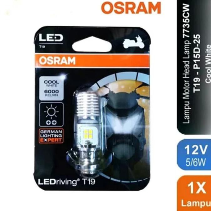 DISKON OSRAM LED T19 M5 K1 LAMPU UTAMA MOTOR H6 PUTIH AC & DC PLUG N PLAY #4