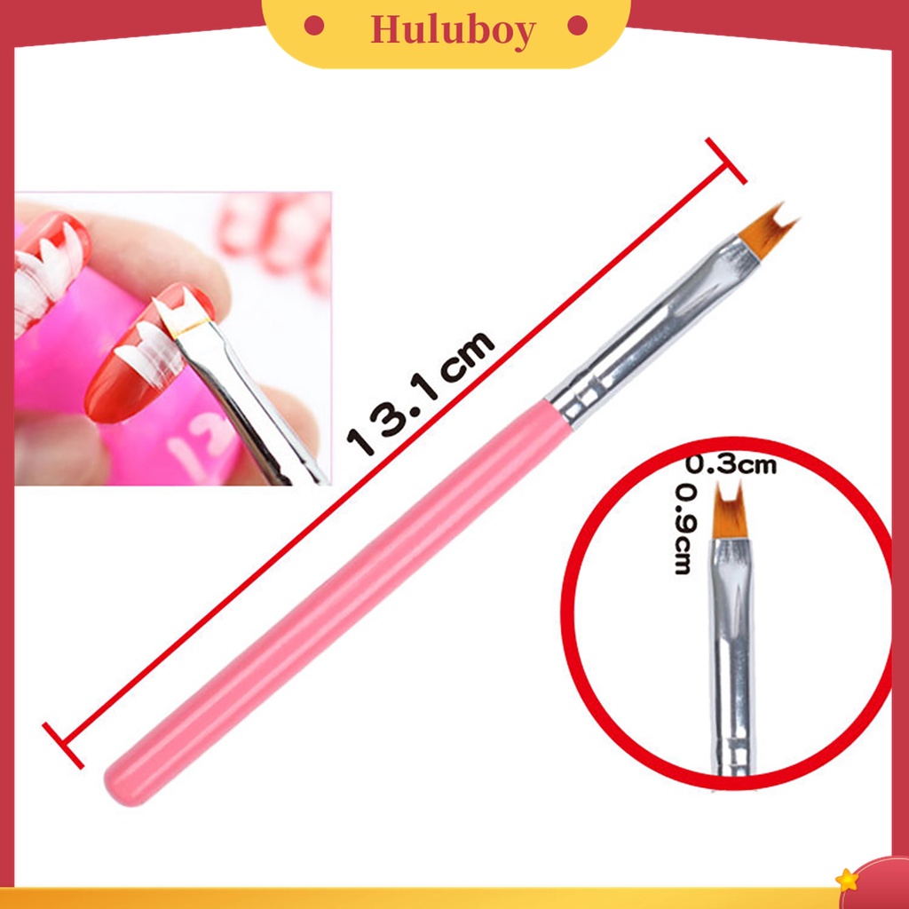 Huluboy Huluboy♡ 8pcs / Set Pen Brush Untuk Menggambar Bunga / Garis Kutek UV Gel Manicure