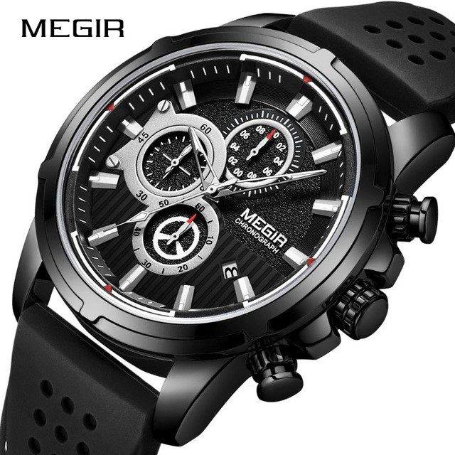 MEGIR 2101 Jam Tangan Pria Analog Chronograph Luminous WATCHKITE WKOS