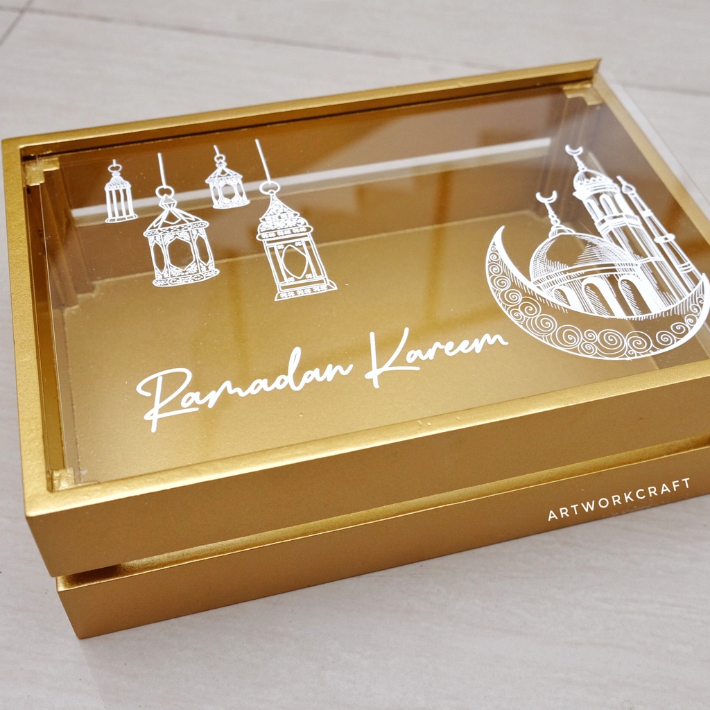

[30x20x10cm] Box kayu lebaran KRAT SLIDING PRINTING RAMADAN KAREEM / Hampers Lebaran / Idul Fitri / Ramadhan / Ramadan Kareem