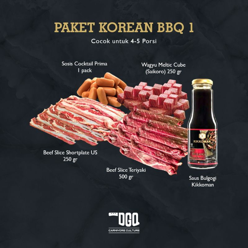 

Paket Korean BBQ 1