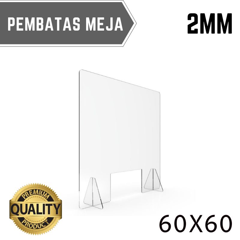 

Acrylic Pembatas Meja/skat meja kasir 60x60