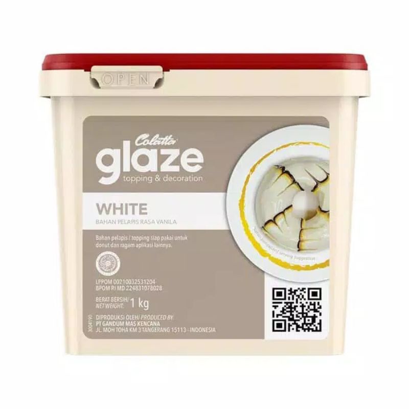 COLATTA GLAZE White Vanila 1Kg / GLAZE COLATTA White 1 Kg