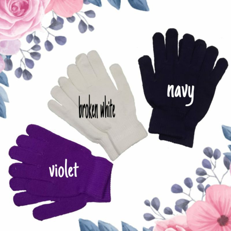 Sarung Tangan Rajut Polos Tanpa Anti Slip