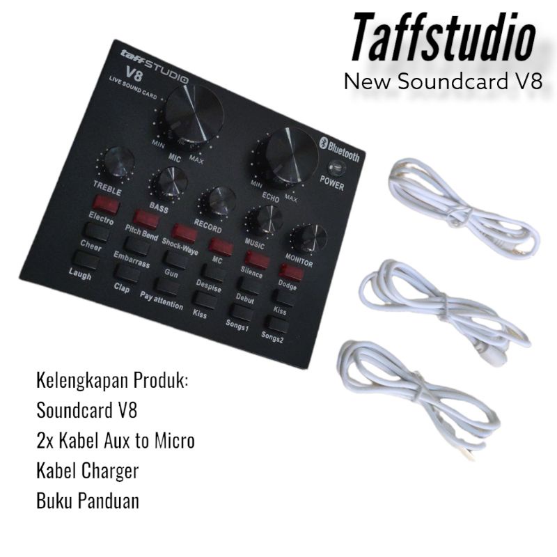 Taffstudio Soundcard V8 V8s V8u V8plus Original | New Soundcard V8 Original