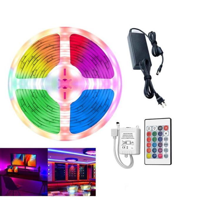HOTSALE Lampu LED Strip 5050 RGB IP 65 Set (5M / 10M) (WATER PROOF + ADAPTER) - LED STRIP, 15 M