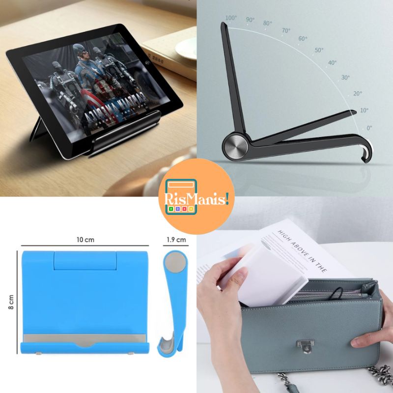 ADJUSTABLE TABLET HOLDER - Stand HP Handphone Sandaran iPad Kasir Dudukan Ponsel Belajar Online