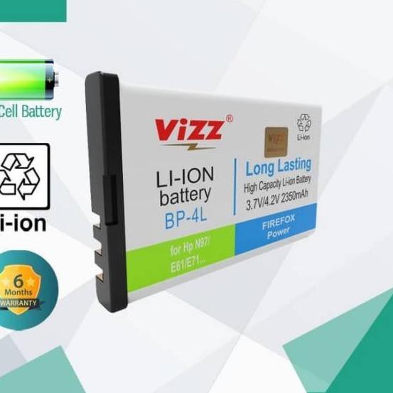 ★PROMO★ BATERAI NOKIA E63 E71 E72 E73 E90 NOKIA BP4L BP-4L DOUBLE POWER VIZZ ✱