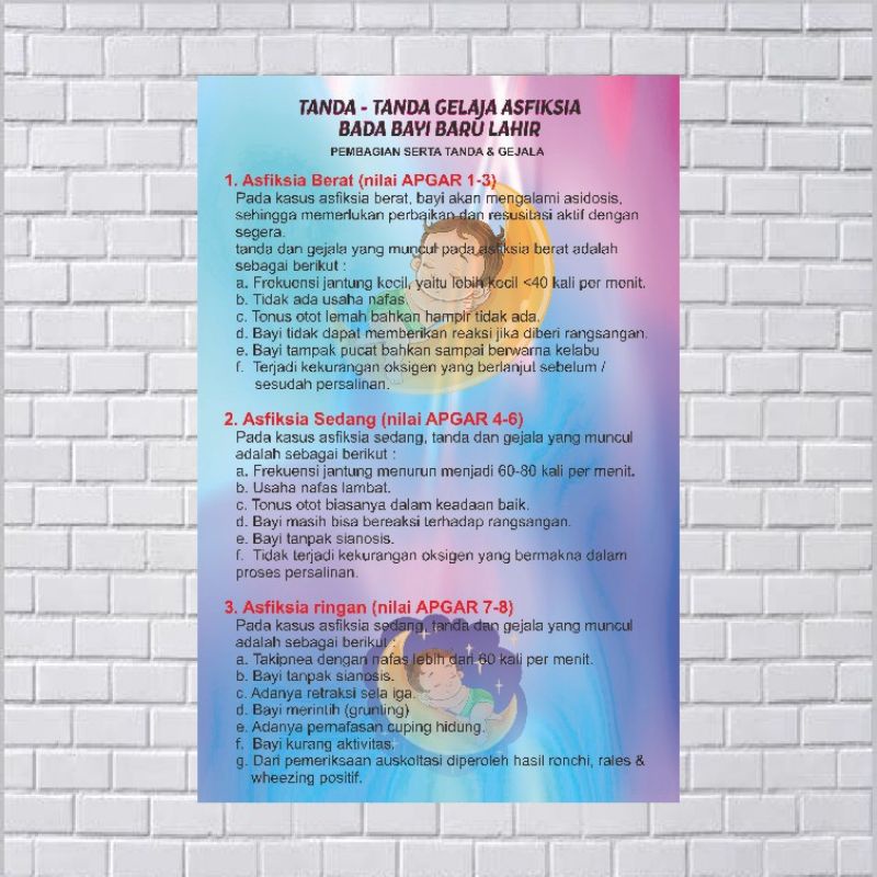 

Poster Kebidanan Tanda & Gejala Asfiksia pada Bayi Baru Lahir