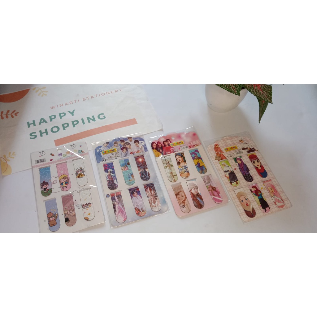 

[ 1 SET 6 ] POS IT MAGNET KECIL / FANCY / HIJAB / BLACKPINK / BTS
